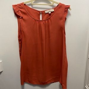 Loft Orange Satin Tank Top
